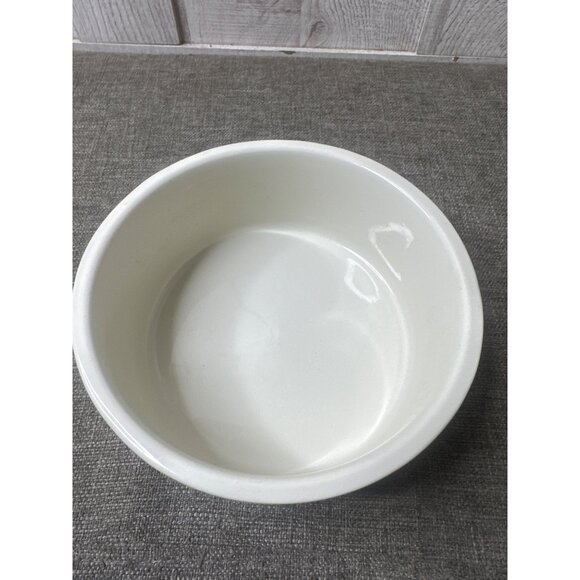 Top Paw Thirsty Ceramic Pet Bowl 7 Inch Navy & White Microwave Safe Dog Cat - Picture 3 of 6